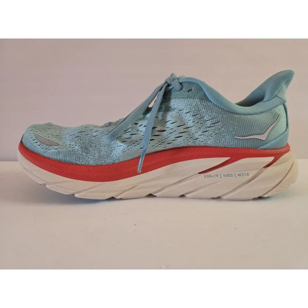 Hoka One One Clifton 8 Women's Size 6.5 B Aquarelle Blue Running Shoes 1119394-A
